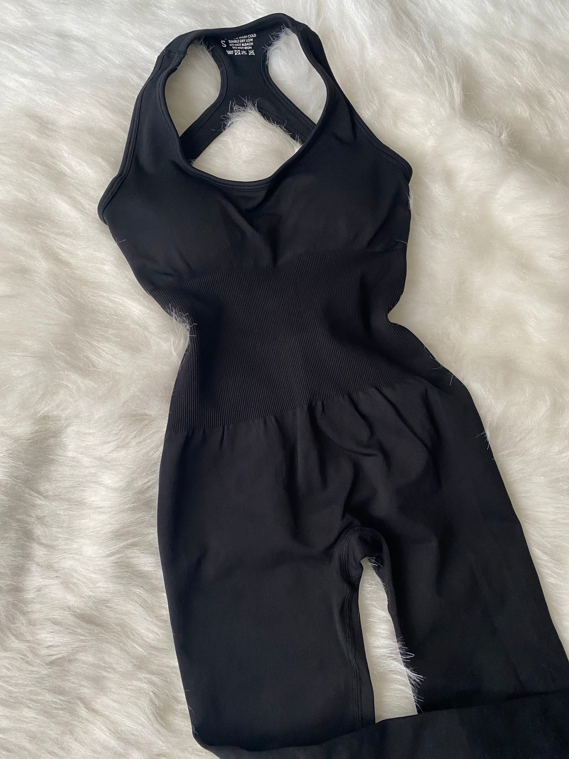 Ribbed Open Back Jumspuit