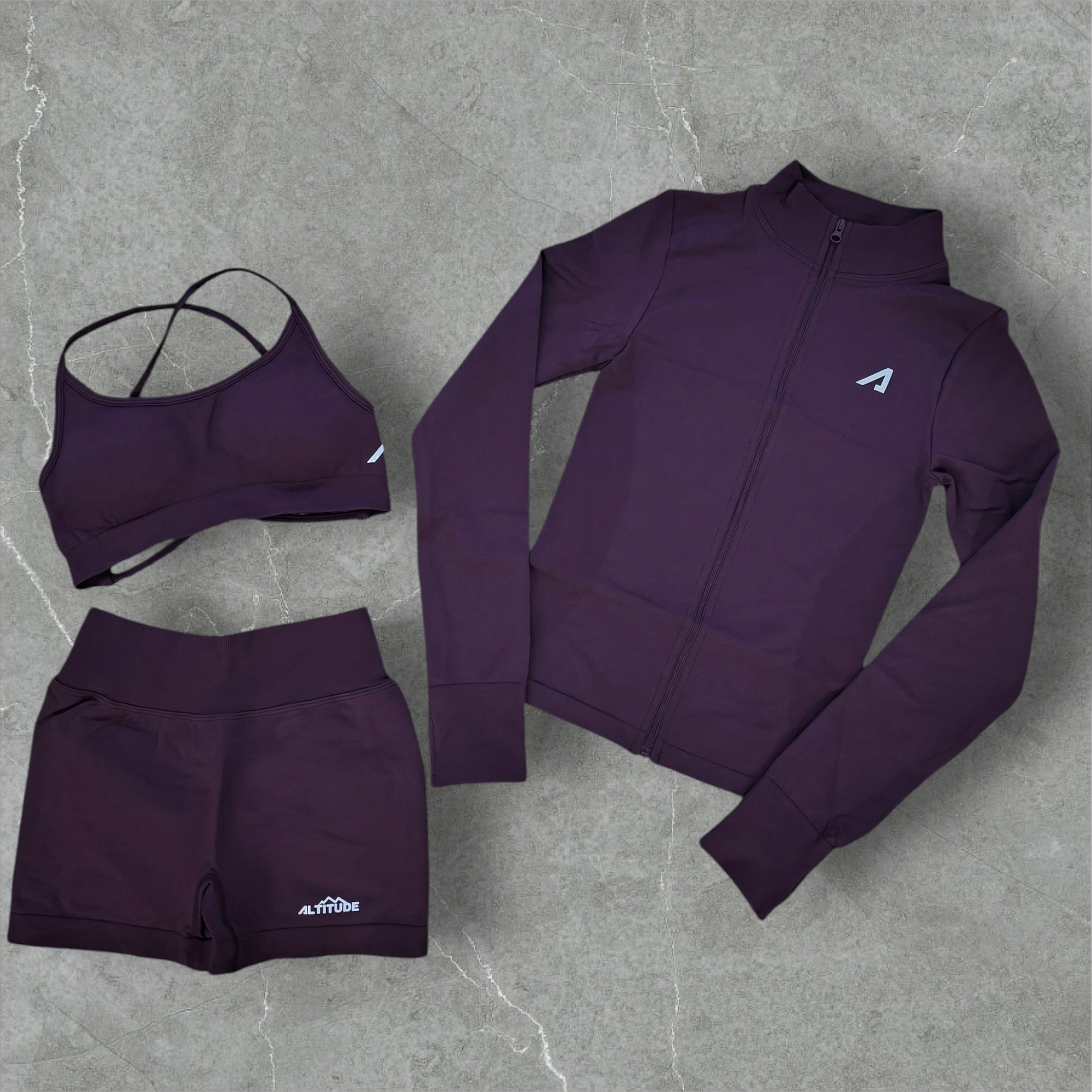 Sculpt Plum Zip-Up Performance Jacket