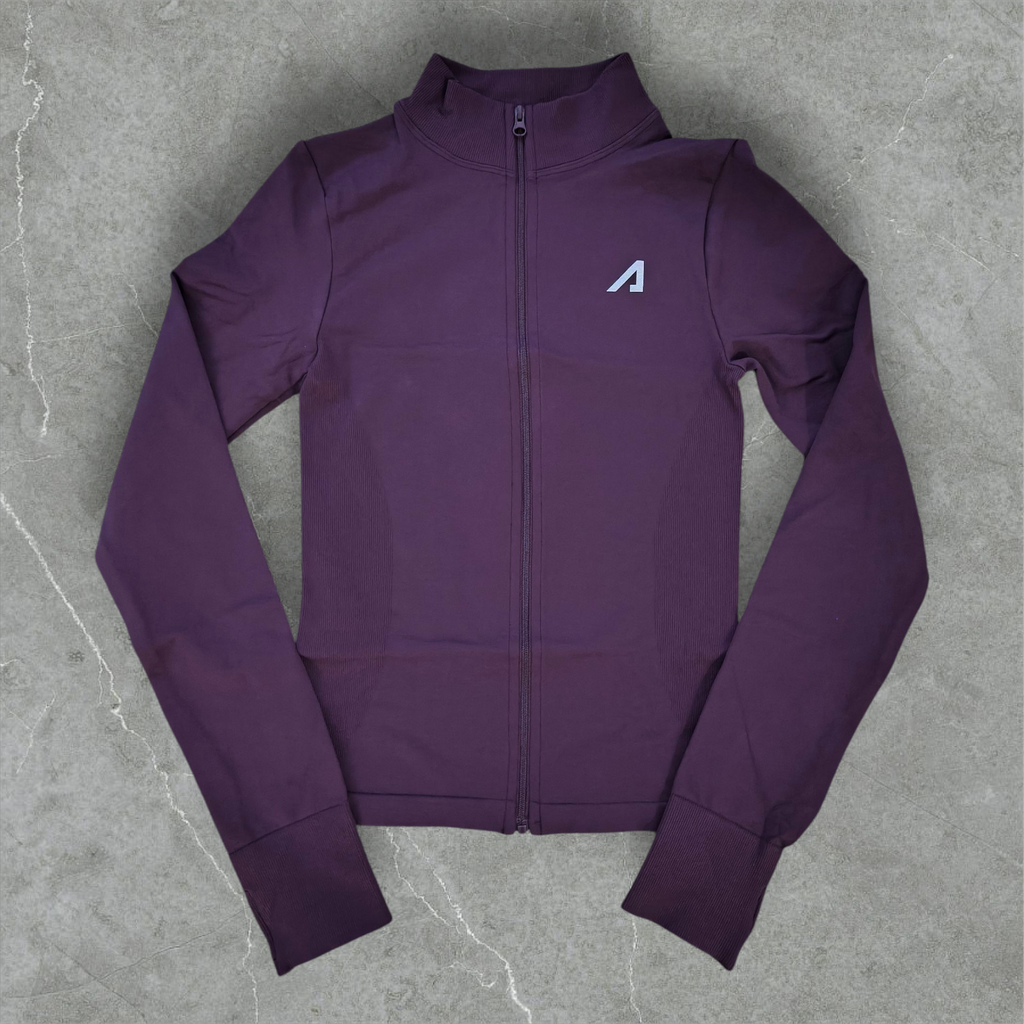 Sculpt Plum Zip-Up Performance Jacket